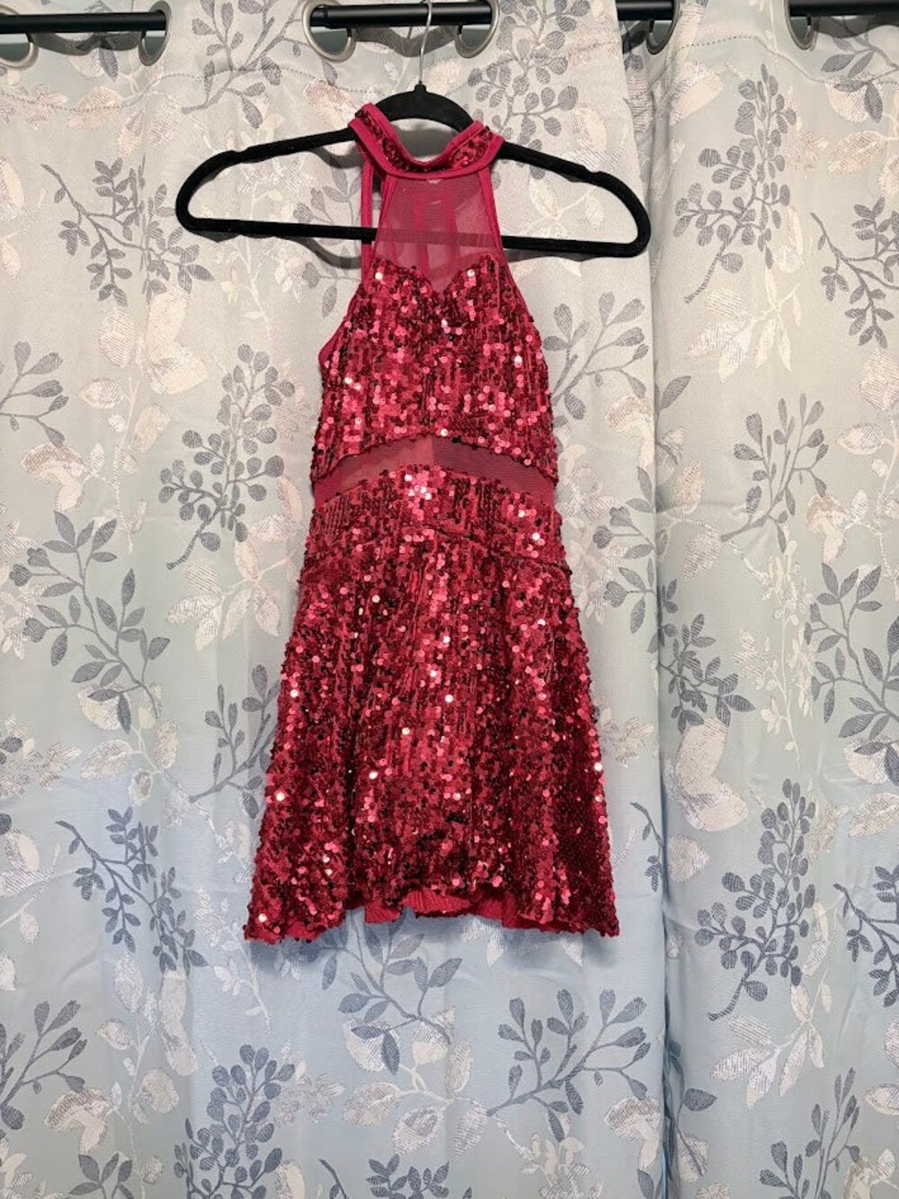 Dance Costume - Child Large - Red Sequin Dress